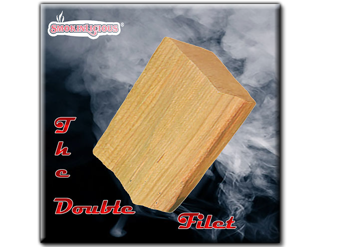 Our double filet wood chunk is cut from the heartwood of the tree and is approxiimately 3&nbsp; by 4" by 2".&nbsp; These are&nbsp; bark free!