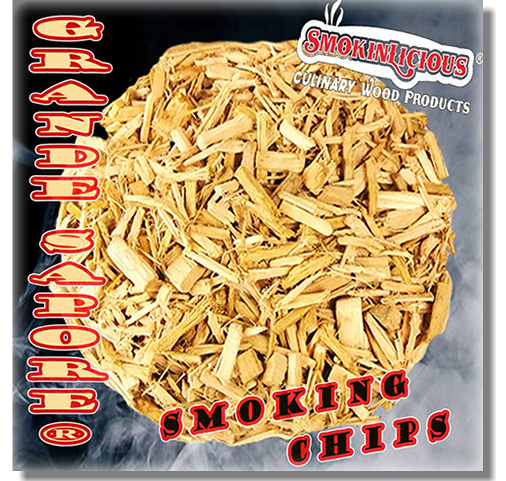Our Grande Sapore smoker wood chips are crushed into irregular shapes&nbsp; to allow the time release of smoke during their burning process.	